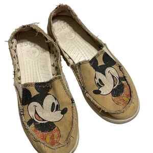 Disney Mickey Mouse Crocs Canvas Loafers